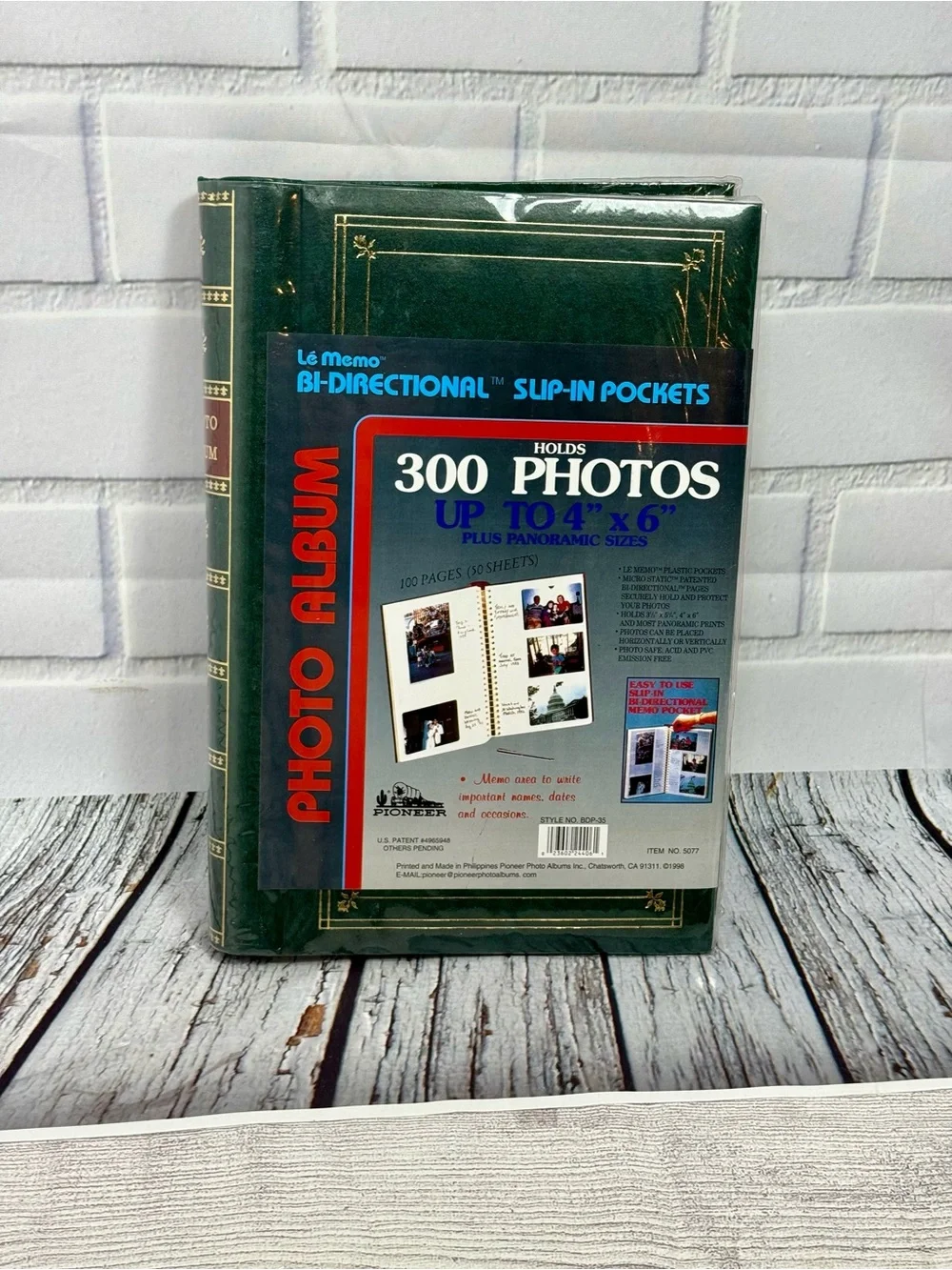 Pioneer Le Memo 300 Photo Album Green Holds 300 4x6 Photos  Slip-In BDP-35